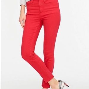 J Crew Matchstick Jeans - Red